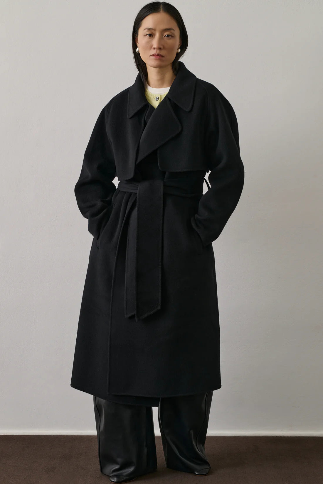 Cappotto Lungo Cachemire Nero
