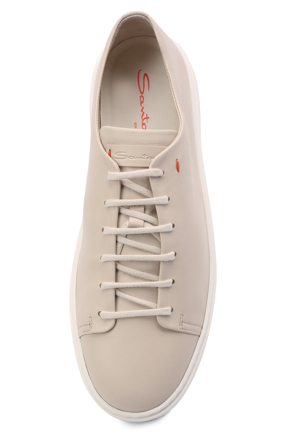 Sneaker for Men in White Tumbled Leather