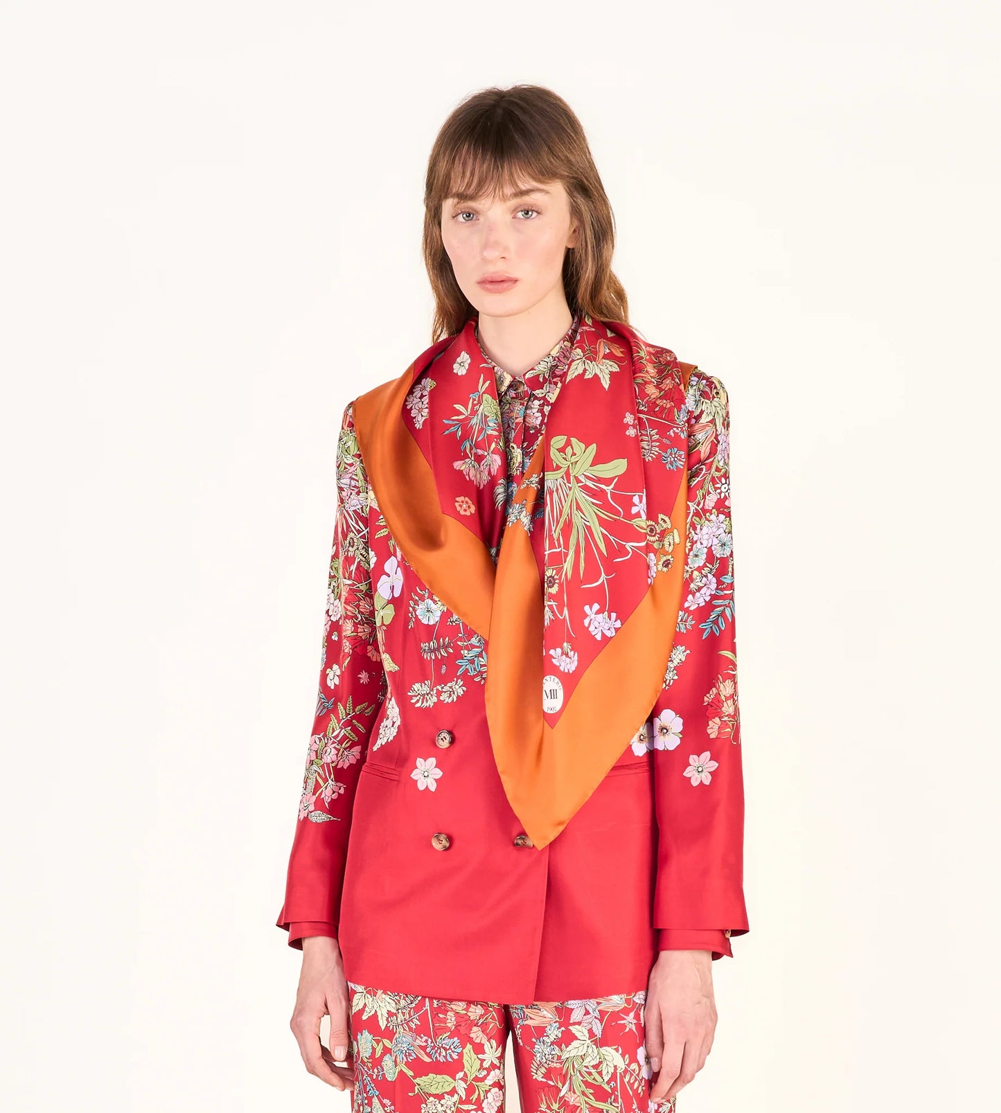 Foulard Grande Twill Seta Rosso