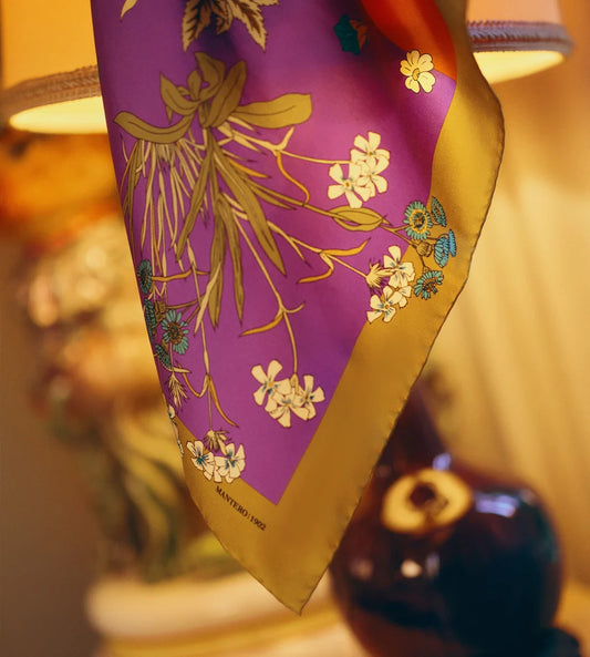 Foulard Piccolo Twill Seta Viola