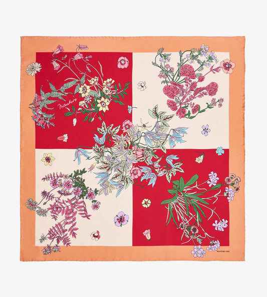 Foulard Piccolo Twill Seta Rosso