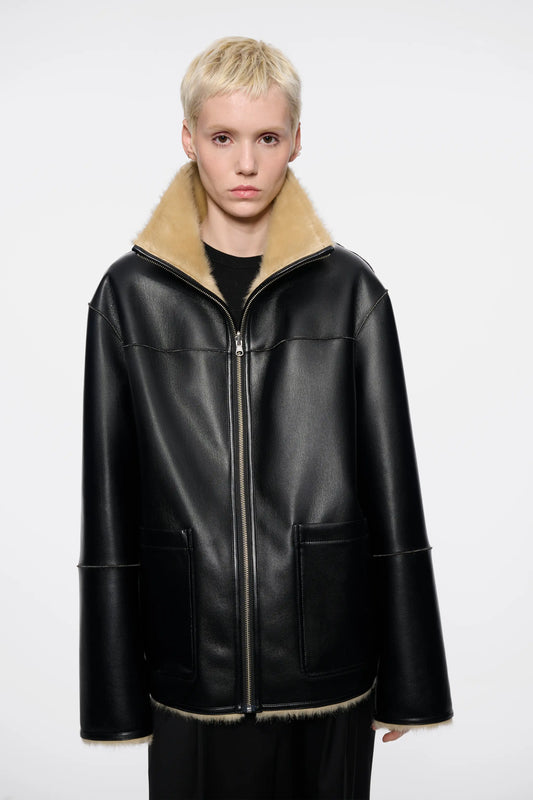 Giacca Double Nera/Crema