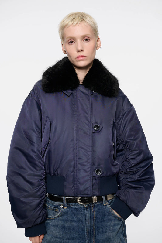 Bomber Corto Blu Navy