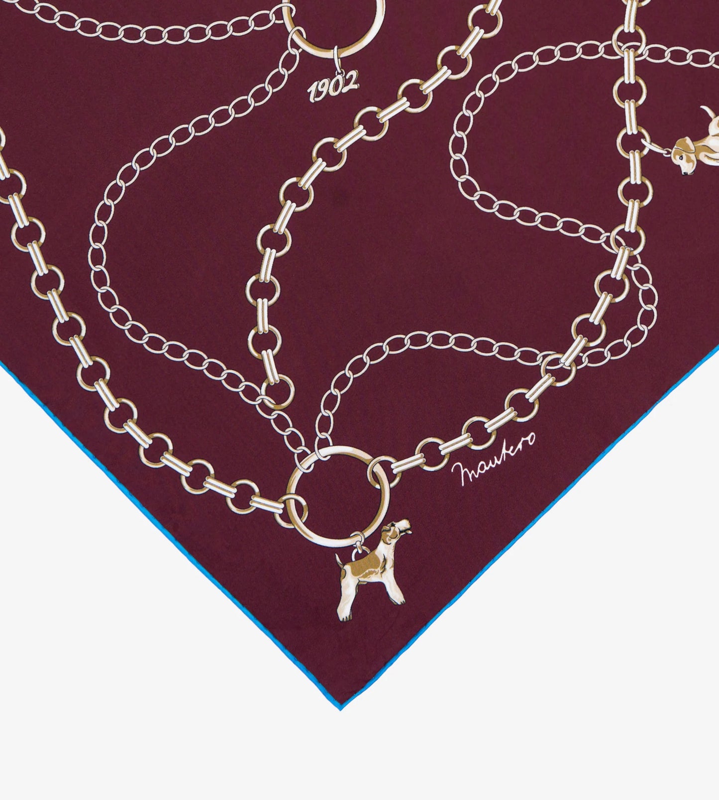 Small Carré Yorkshire Jewelry Bordeaux