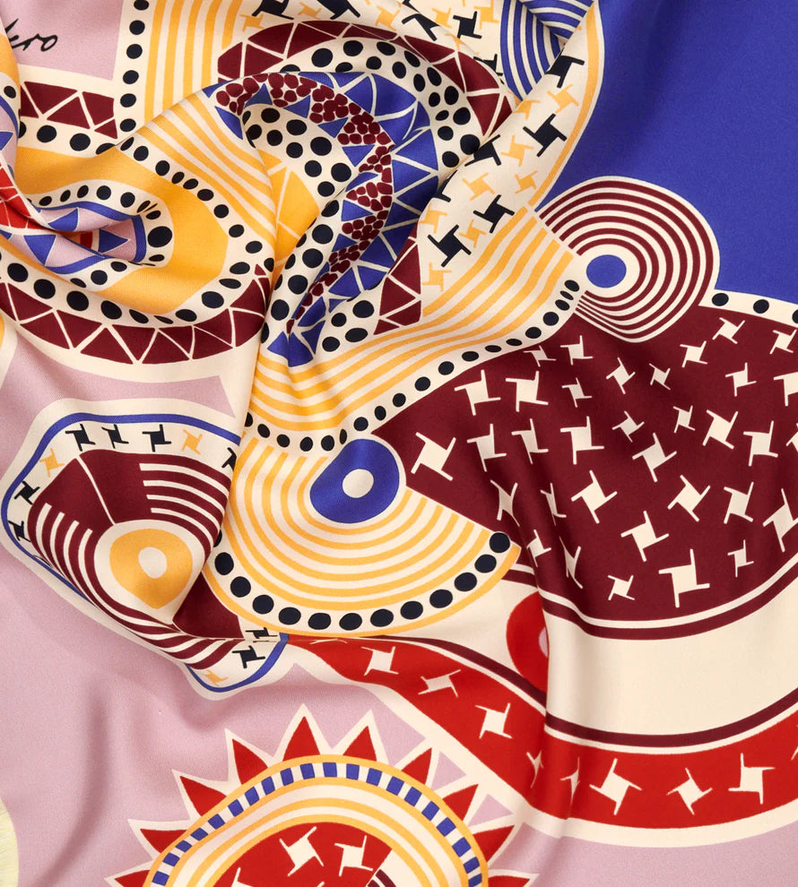 Foulard Roland Garros Rosa