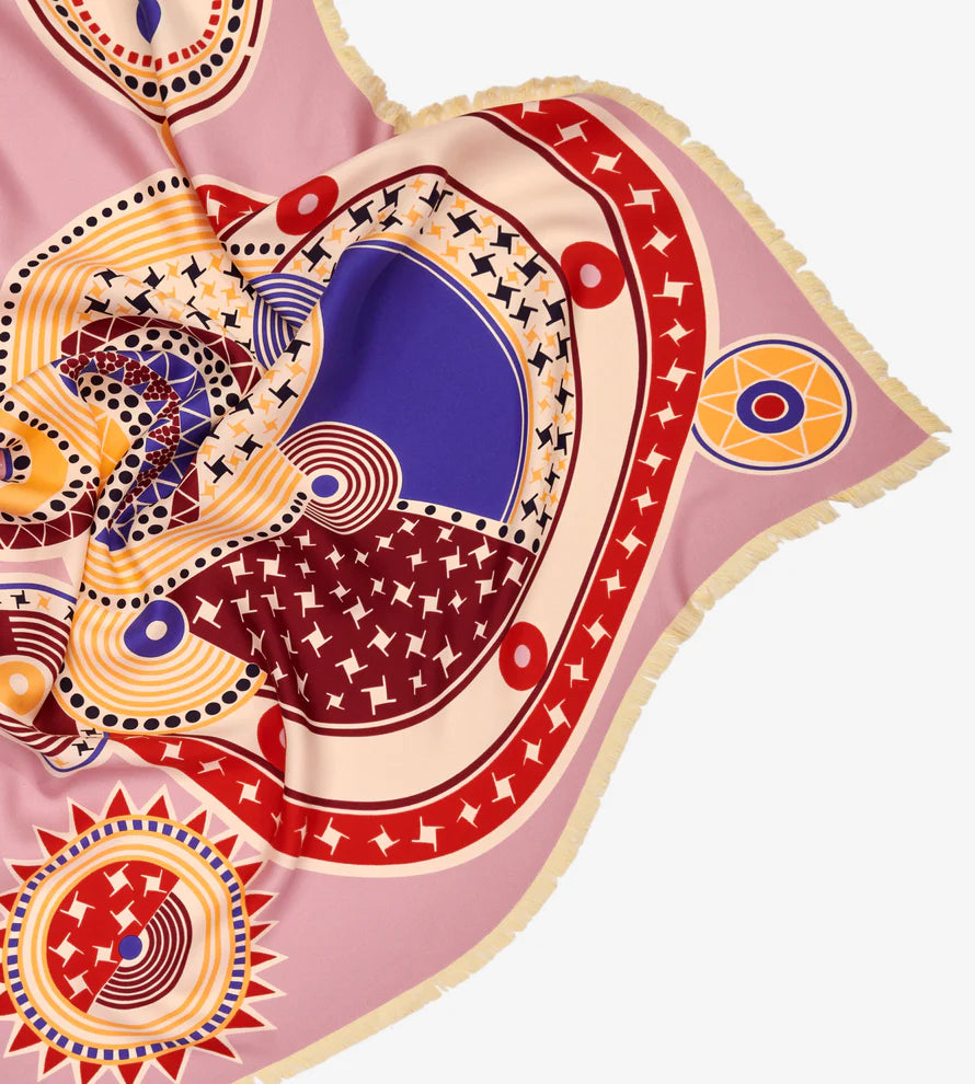 Foulard Roland Garros Rosa