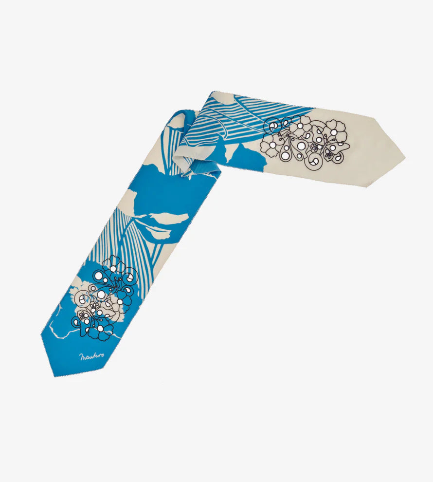 Foulard Cravatta Muguet Celeste