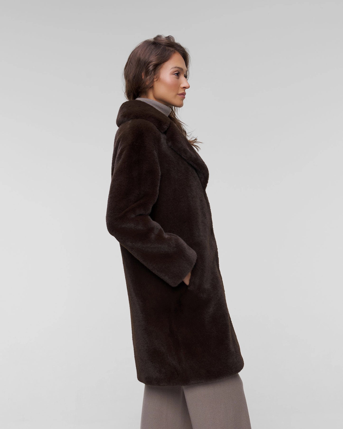 Pelliccia Lunga Marrone