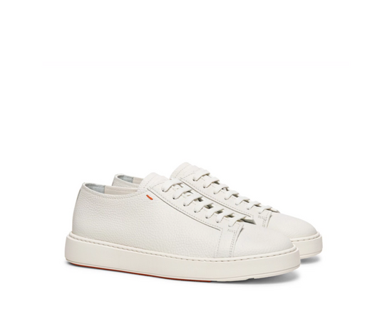 Sneaker Pelle Bottalata Bianca