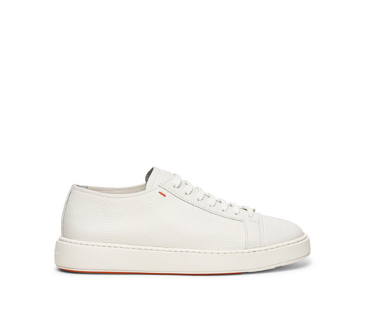 Sneaker Pelle Bottalata Bianca