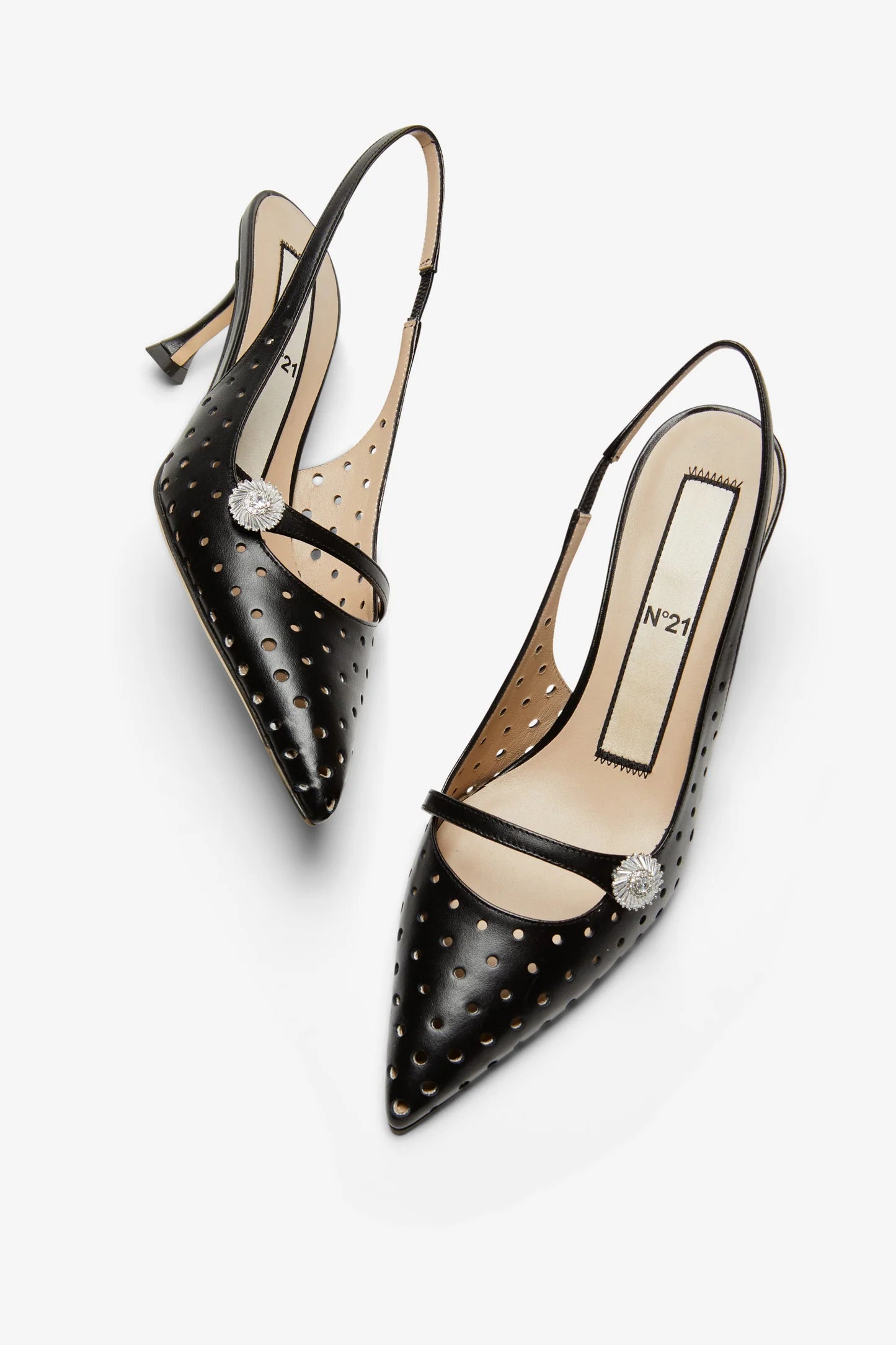 Slingback Traforata Nera