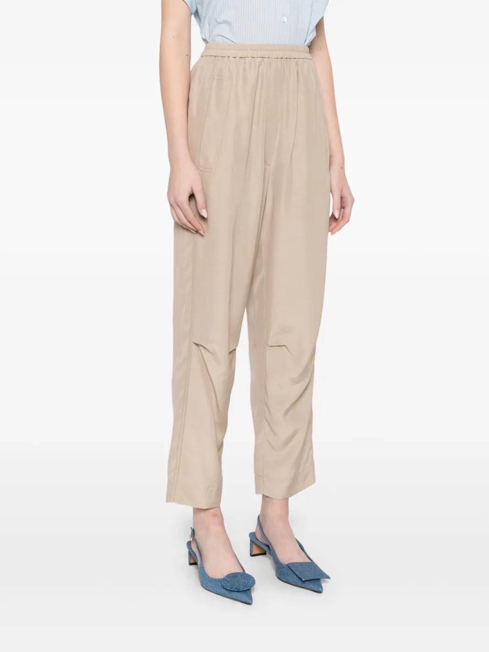 Pantalone Cupro Beige