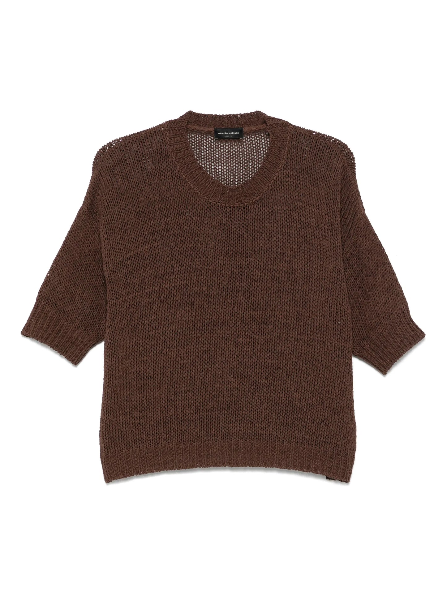 Maglia Boxy Cotone Marrone