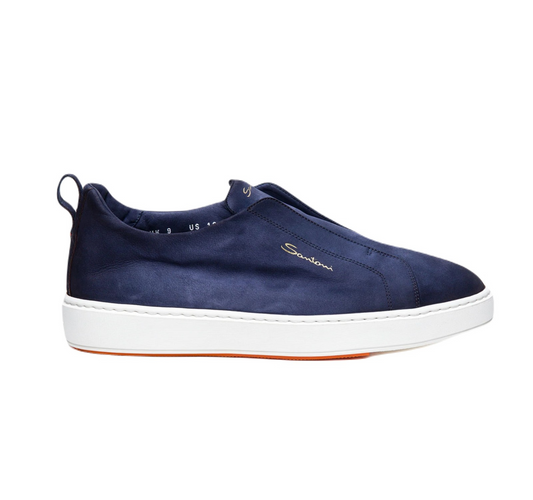 Sneaker Slip-On Nabuck Blu