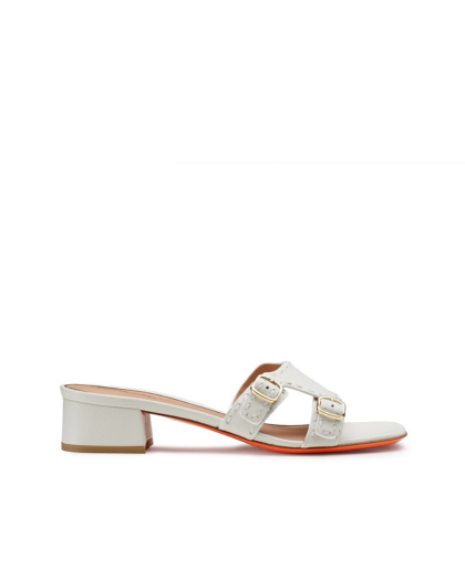Women's Sneaker in White Tumbled Leather