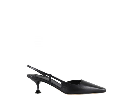 Slingback Pelle Nera