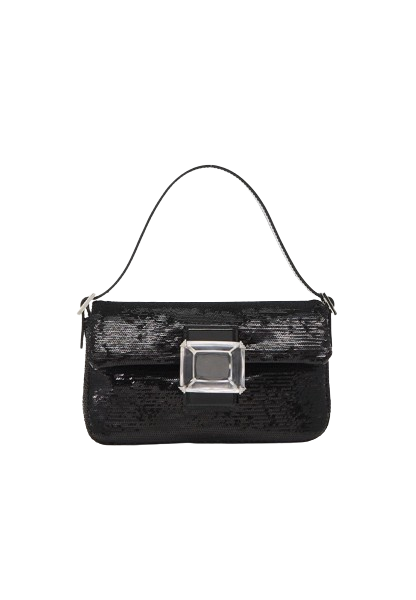 Mini Bag Sequins Nera