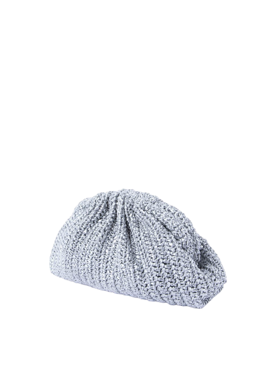 Clutch Crochet Argento