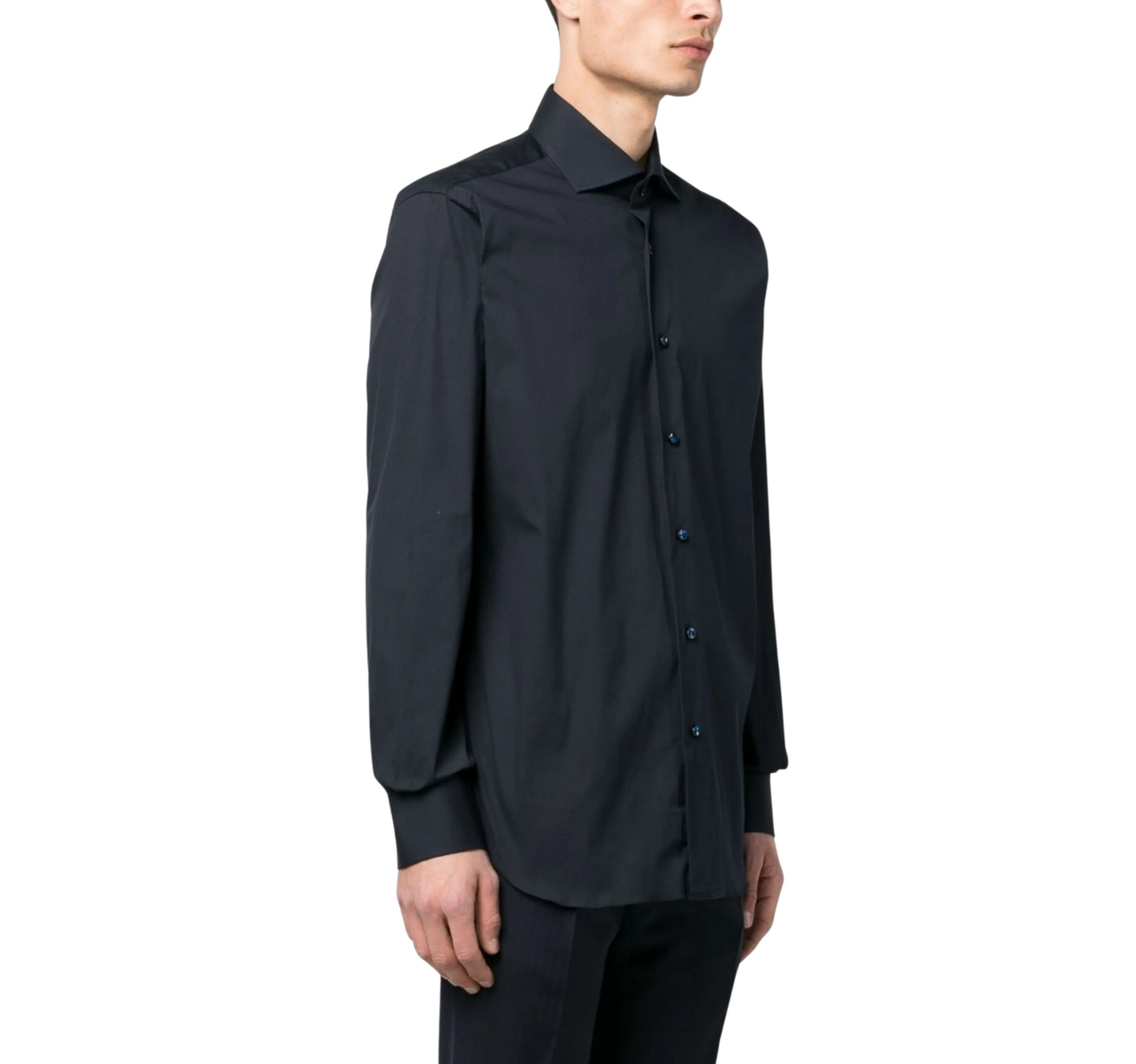 Camicia Classica Popeline Stretch Blu