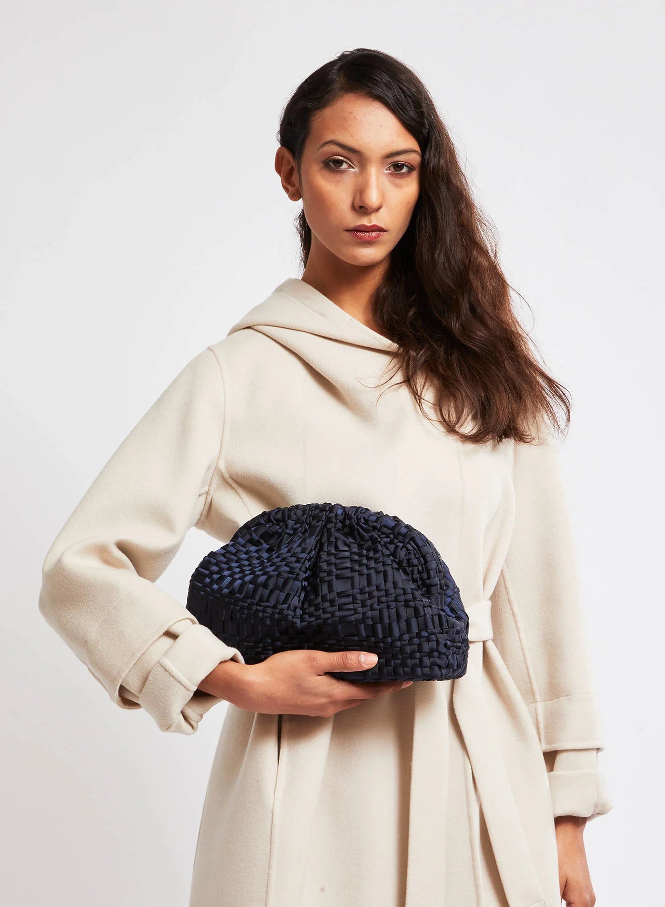 Clutch Satin Navy
