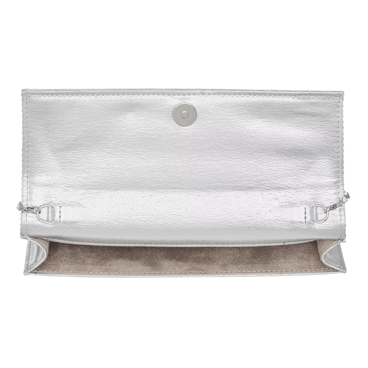 Clutch Crystal Argento