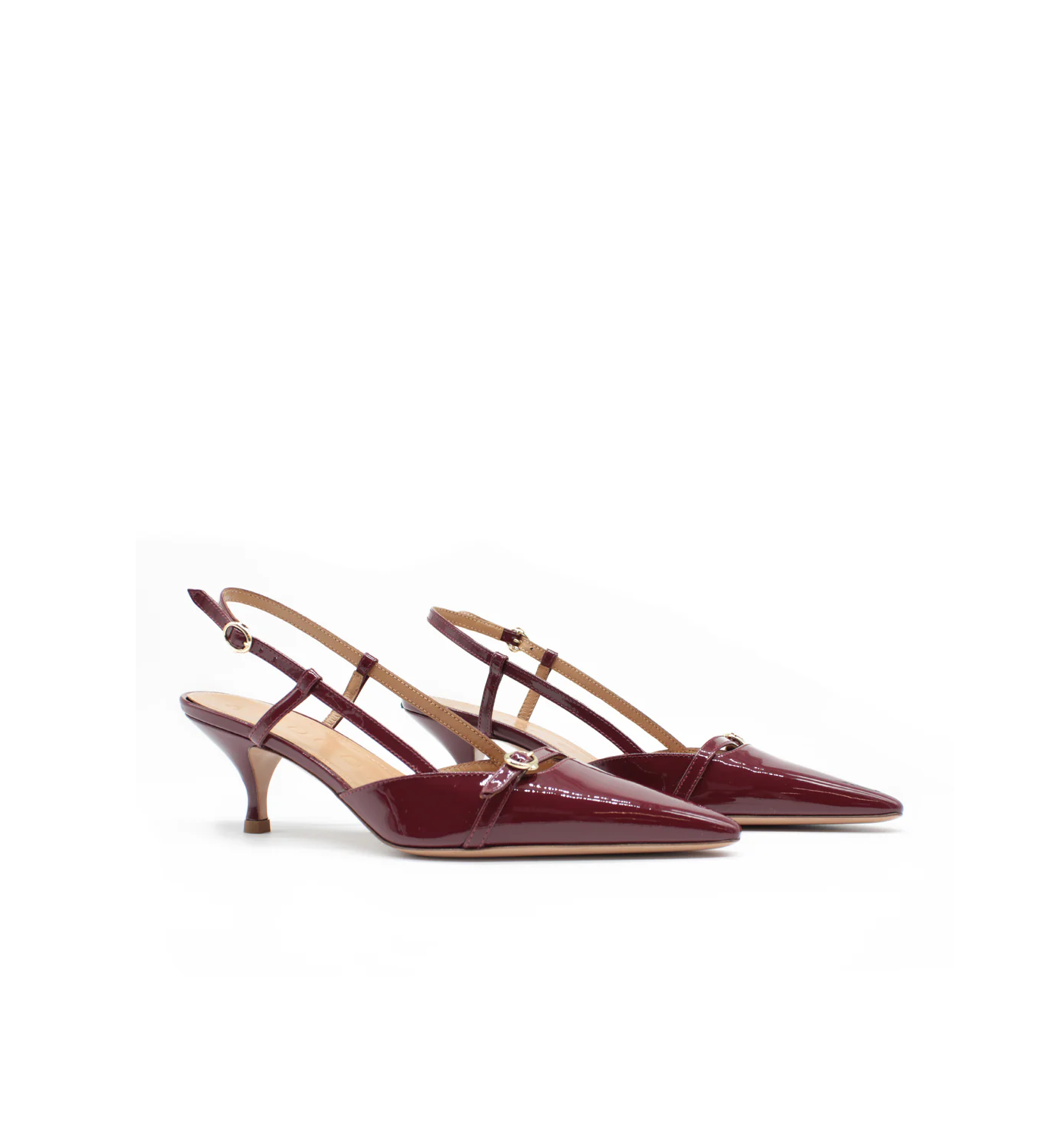 Sling Back Vernice Burgundy
