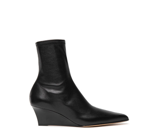 Stivaletto Zeppa Pelle Nera