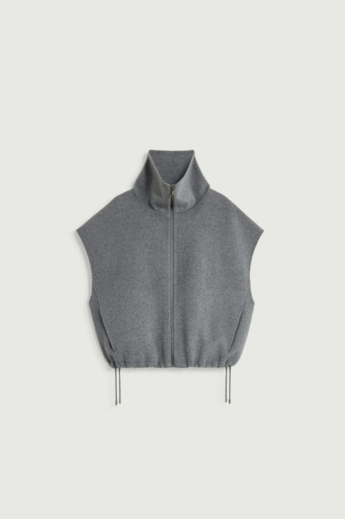 Cappotto Smanicato Lana Grigio