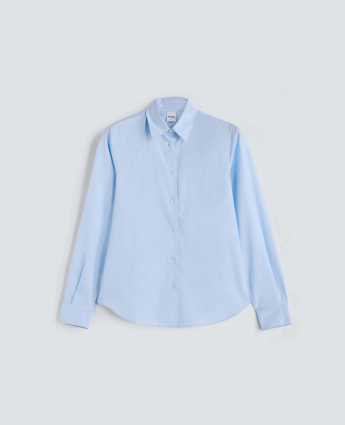 Camicia Slim Popeline Celeste