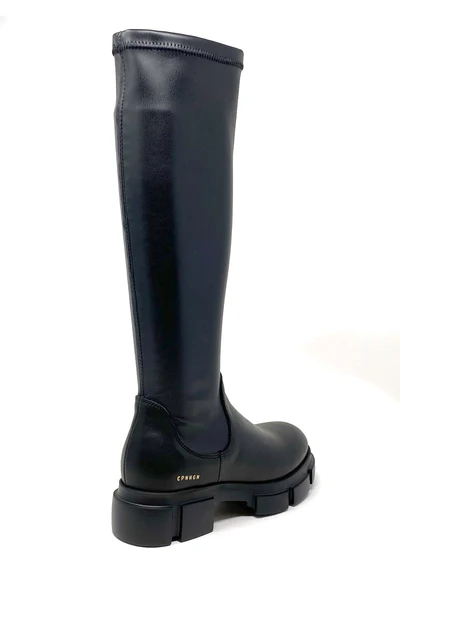 Stivale Stretch Pelle Nera