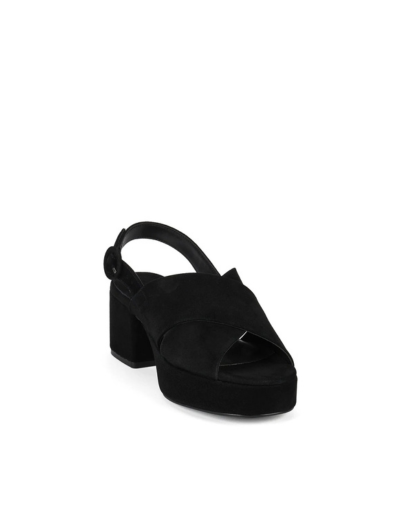 Sandalo Incrocio Suede Nero