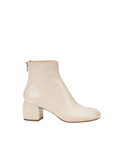 Stivaletto Pelle Gesso