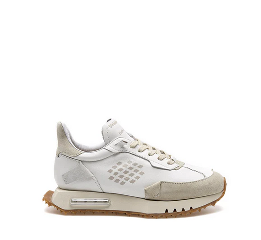 Sneaker Ammortizzata Pelle Bianca