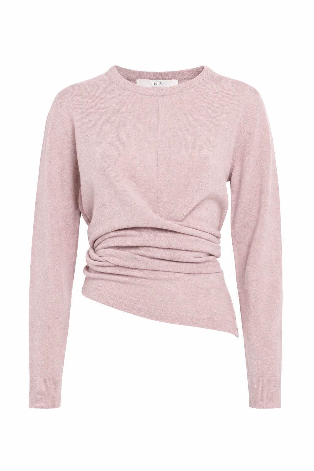 Maglione Incrocio Lana Rosa