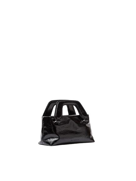 Mini Bag Pelle Lucida Nera