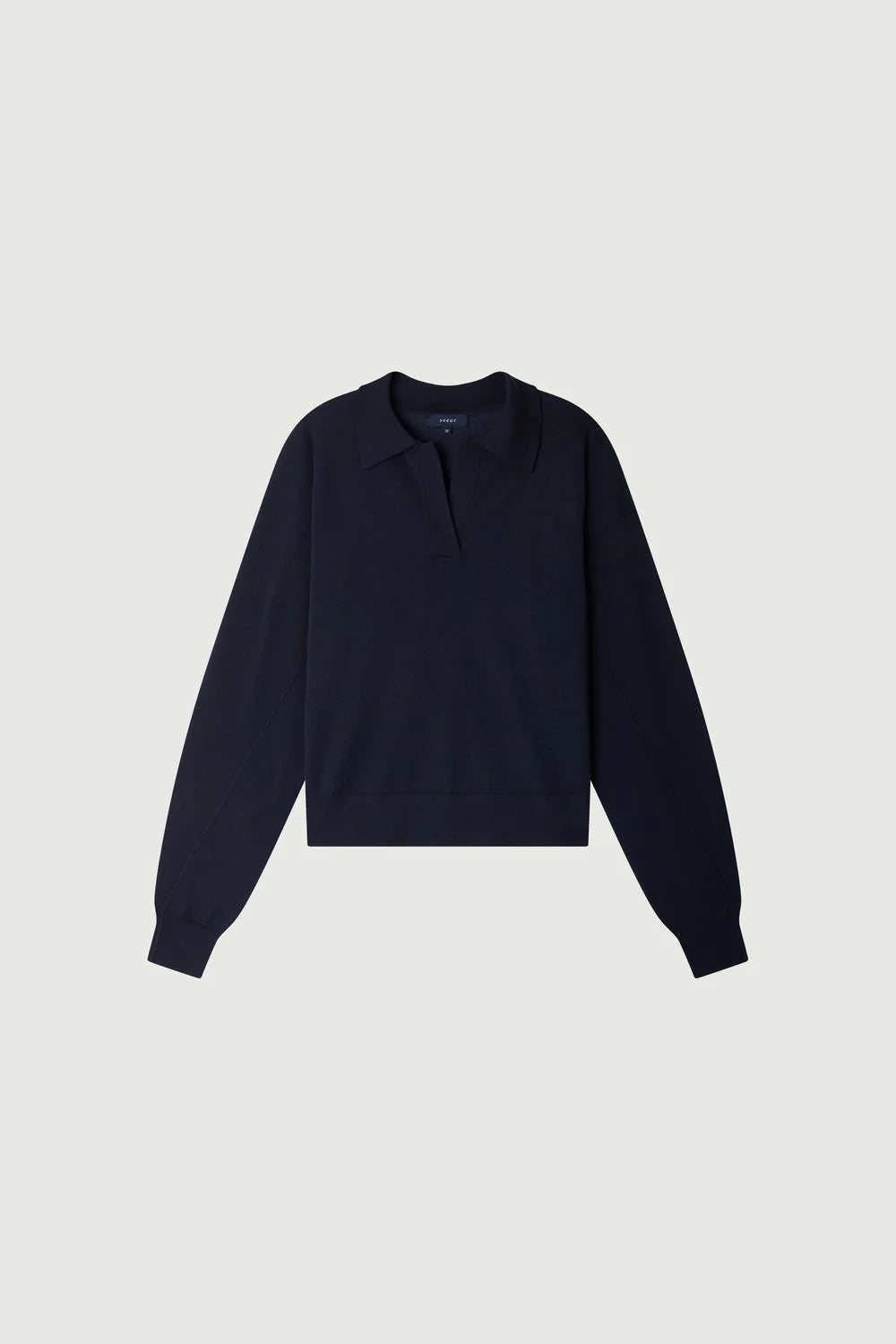 Maglia Polo Lana Blu