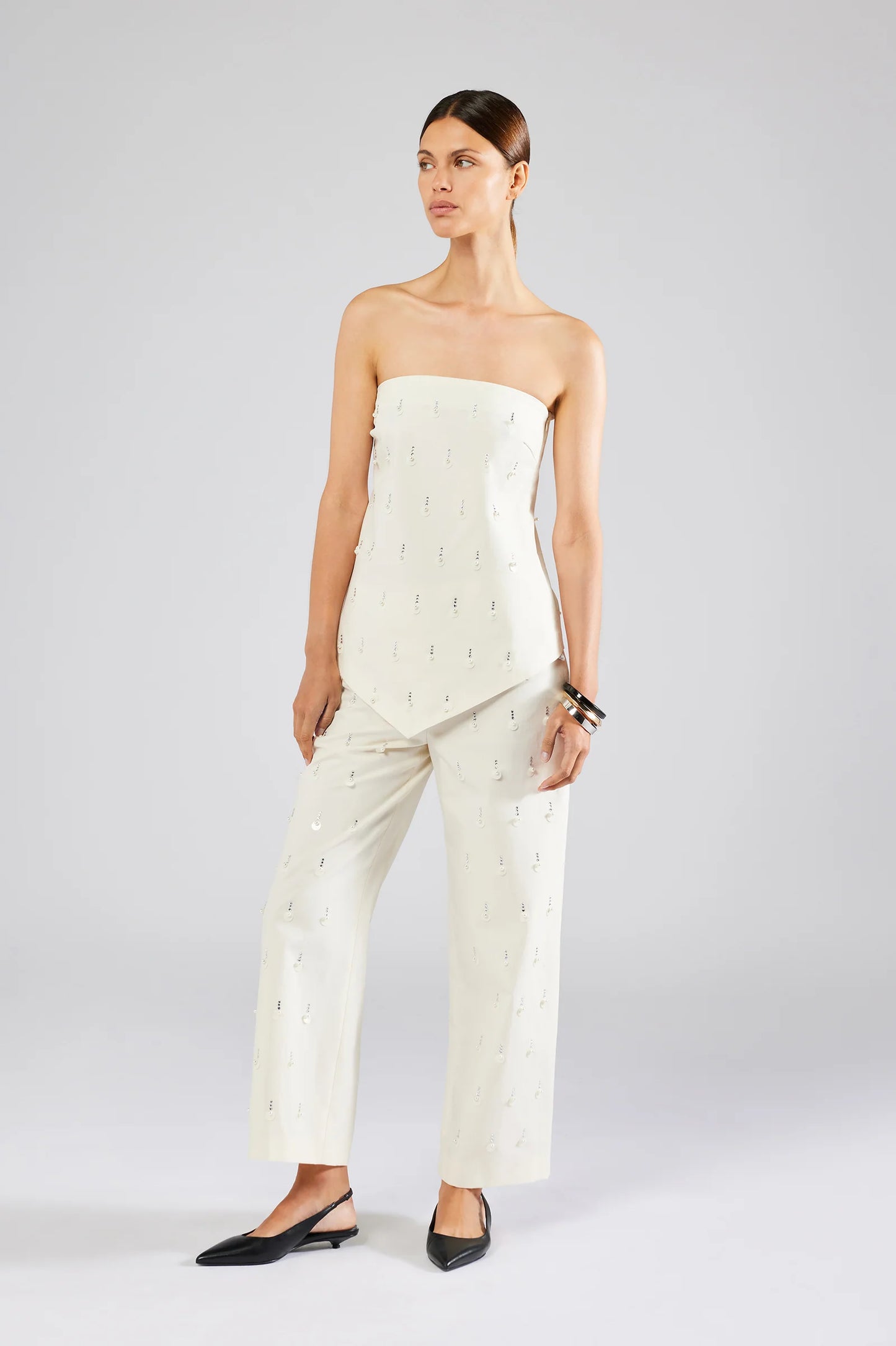 Top Paillettes Panna