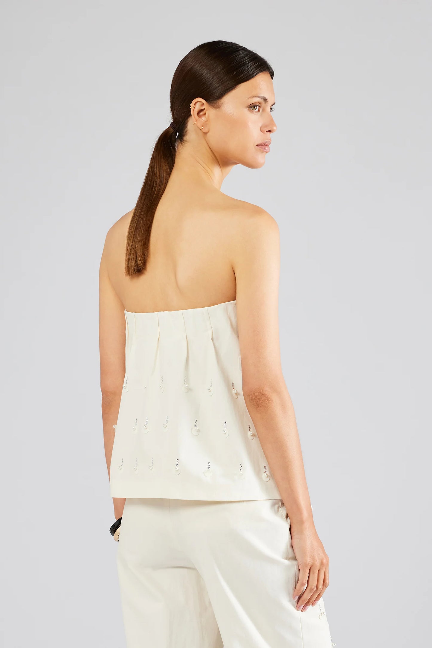 Top Paillettes Panna
