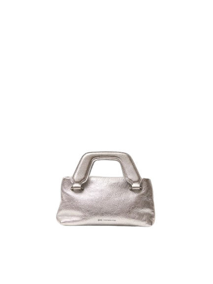 Mini Bag Nappa Crackle Argento