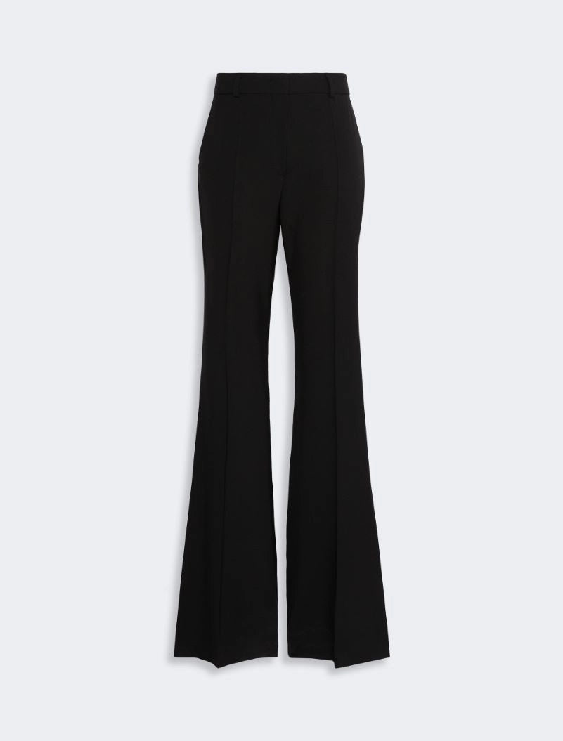 Pantalone Slim Flare Lana Nero