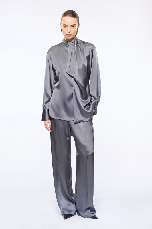 Pantalone Palazzo Seta Grigio
