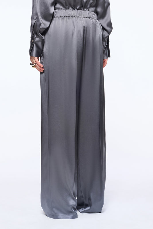Pantalone Palazzo Seta Grigio
