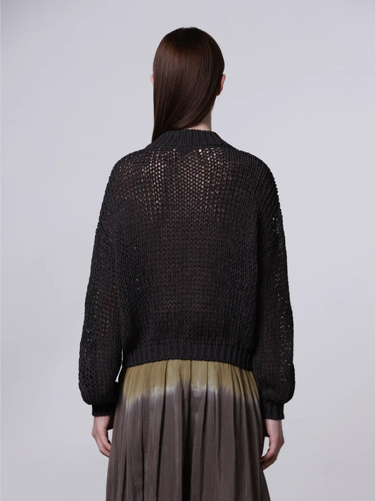 Cardigan Cotone Marrone