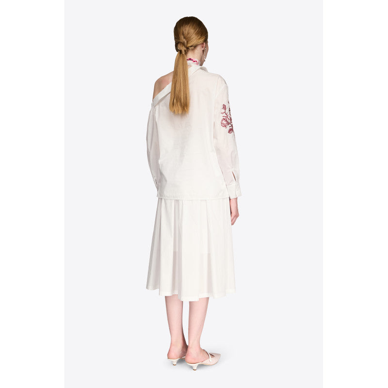 Camicia Asimmetrica Cotone Bianca