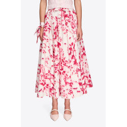 Gonna Fantasia Cotone Rosa