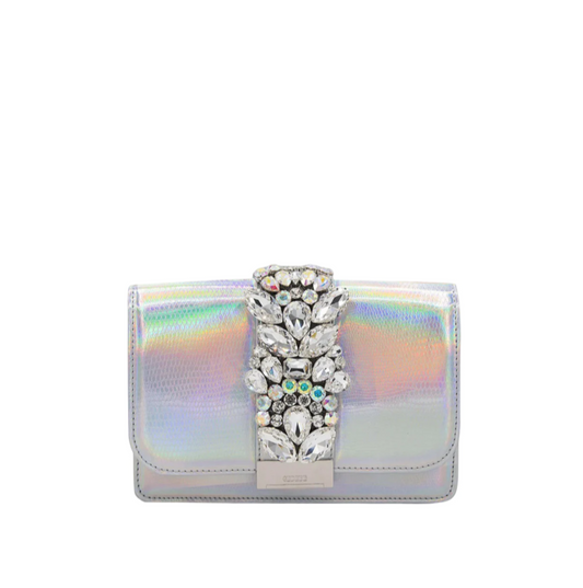 Mini Bag  Pelle Argento Iridescente