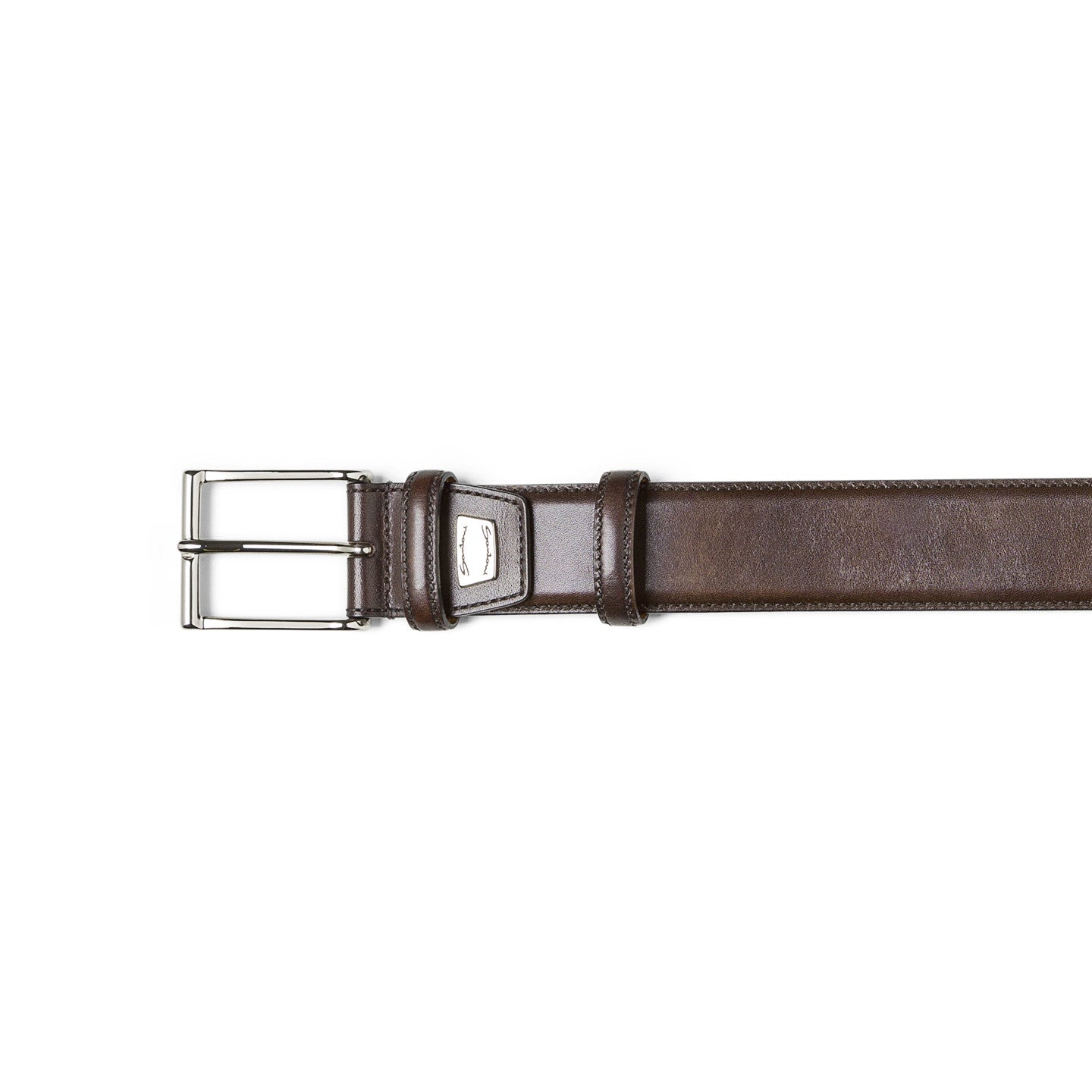 Cintura Regolabile in Pelle Marrone