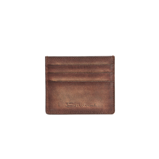 Portacarte in Pelle Marrone