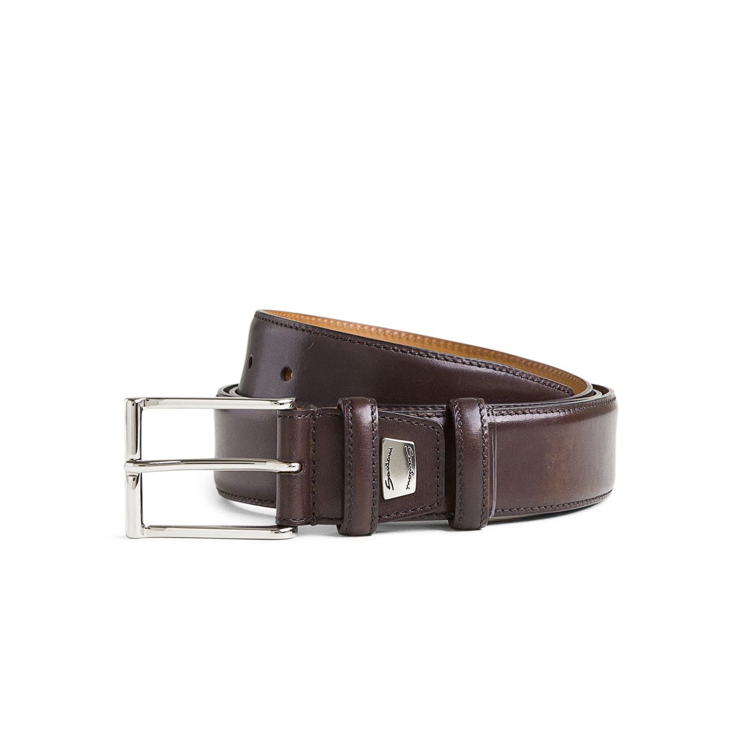 Cintura Regolabile in Pelle Marrone