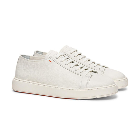 Sneaker  Pelle Bottalata Bianca